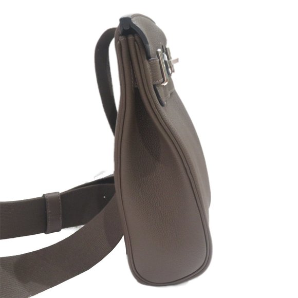 HERMES (Hermes) Kelly Akkad PM Shoulder Bag Cacao (SV Metal Fittings) Togo U ... - Picture 3 of 15